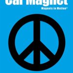 Peace Sign Car Magnet Black