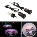 CHAMPLED For SKULL Car Auto Laser Projector Logo Illuminated Emblem Under Door Step courtesy Light Lighting symbol sign badge LED Glow Performance