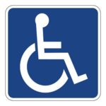 Handicapped Sign Blue Vinyl Sticker – Car Window Bumper Laptop – SELECT SIZE