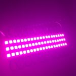 CO-RODE 40Pcs Waterproof Injection 12v 5730 SMD 3 LED Signs Module Light Backlight with Lens Pink Color