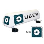 Large LED Lighted Car Top Sign (Uber) With 4x 6″ Window Clings Combo Package