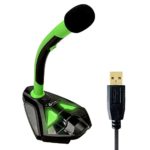 KLIM Desktop USB Microphone Stand for Computer Laptop PC and PS4 Gaming Mic ( Green )