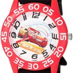 Disney Boy’s ‘Cars 3 Lightning’ Quartz Plastic Casual Watch, Color:Black (Model: WDS000289)