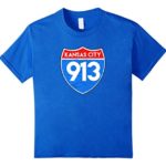 Kansas City 913 Area Code T-Shirt Vintage Road Sign Tee