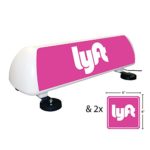 Car Top Sign (Lyft) 24″ LED Lighted with Free 6″ Logo Clings
