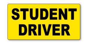 Single Magnetic Student Driver Sign 24×12″ Reflective Lettering Student ...