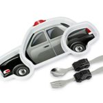 KidsFunwares Me Time Meal Set (Police Car) – 3-Piece Set for Kids and Toddlers – Plate, Fork and Spoon that Children Love – Sparks your Child’s Imagination & Teaches Portion Control – Dishwasher Safe