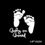 Yosoo Baby on Board Sign of Baby in Car Auto Safety Warning Reflective Car Sticker Decal (Foot print)