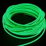 M.best USB Neon LED Light Glowing Electroluminescent Wire /El Wire for Automotive Interior Car Cosplay Decoration with 6mm Sewing Edge (5M/15FT, Green)