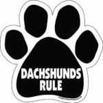 Imagine This Paw Car Magnet, Dachshunds Rule, 5-1/2-Inch by 5-1/2-Inch