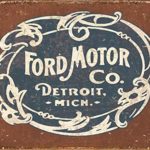 Ford Historic Logo Tin Sign 16 x 13in