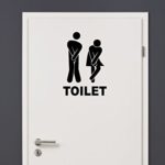 Toilet Sign Funny Bathroom – Vinyl Decal – Car Phone Helmet – SELECT SIZE