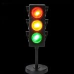 Traffic Light Lamp with base – 8 inches Cool and Fun Bright Lights – Flashing Red, Yellow, Green Stoplight Lamp 1 pc. – Great for Kids Themed Parties, Perfect Party Decorations, Birthdays – By Kidsco