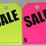 Sales Signs 50 Per Pack Hang on Rear View Mirror(Fluorescent Green)(A34)