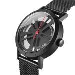 IBSO Men Creative Rotation Watch Boy Sports Car Wheel Design Watches Automobile Tire Wrist Watch