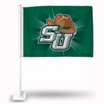 NCAA Stetson Hatters Car Flag, Green, with White Pole