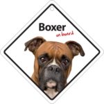 Boxer on Board Plastic Sign