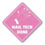 Nail TECH Zone Sign Xing Gift Novelty Nails Manicure Pedicure Polish Tub Sticker Sign – Sticker Graphic Sign – Will Stick to Any Smooth Surface