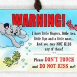 Don’t Touch Or Kiss Me Sign for Baby, 6×4 inch Laminated Car Seat Sign by Cold Snap Studio, Seacat Dreams for Baby Boy – Handmade in The USA!