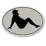 2 x 20cm- 200mm Sexy Beer Belly Man Vinyl SELF ADHESIVE STICKER Decal Laptop Travel Luggage Car iPad Sign Fun #5578