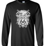 Route 66 American Tradition Long Sleeve T-Shirt Biker Motorcycle