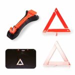 Safety Kit for Car – Warning Triangle Foldable Safety Triple Warning Kit Reflector Roadside Hazard Sign Triangle Symbol + Emergency Hammer