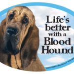 Prismatix Bloodhound Oval Dog Magnet for Cars