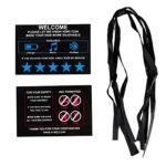 Best Paper Greetings Rideshare Sign – 2-Pack Hang Tags, Rideshare Accessories for Car Headrest, Backseat Display Card with Rating Sign and Rider Reminder, 4 x 6 Inches