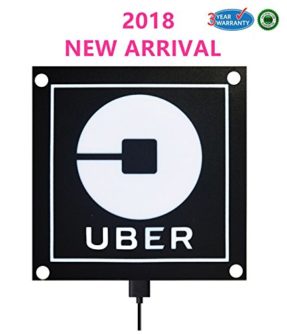 RUN HELIX Uber Sign Light Uber Logo Uber EL Car Sticker Glow Light Sign ...