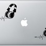 Dj Headphones Audio Music Pulse Sign HenryDecal5550793 Set Of Two (2x) , Decal , Sticker , Laptop , Ipad , Car , Truck