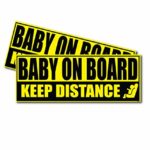 Wrapco Baby on Board Sticker for Cars Baby Safety Sign Decal, Auto Baby on Board Sign for Vehicles