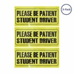 Please Be Patient Student Driver, Bosiwee Safety Sign Vehicle Sticker Student Driver Car Signs for The Novice or Beginner