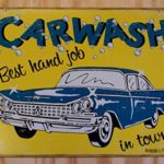 Carwash Tin Sign 16 x 13in