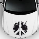 Peace Sign Hippie Car Hood Vinyl Sticker Decal A041