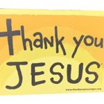 Thank You Jesus Magnet Signs – size: 4.5 x 6