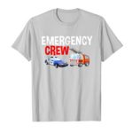 Emergency Crew Fire Truck & Police Car Graphic T-Shirt