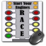 Car Race Start Your Engine Sign – Mouse Pad, 8 by 8 inches (mp_210739_1)