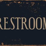 StickerPirate Restroom 1 8” x 12” Vintage Aluminum Retro Metal Sign VS506