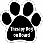 Imagine This Paw Car Magnet, Therapy Dog on Board, 5-1/2-Inch by 5-1/2-Inch