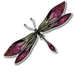 Magnet Dragonfly Design Colorful – Magnetic vinyl sticks to any metal fridge, car, signs 5″