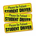 Student Driver Magnet Please Be Patient Safety Sign (Reusable) Premium Quality Reflective Warning Student Driver Bumper Safety Sign?3Pack?