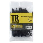 TR Industrial TR88301 Multi-Purpose Cable Ties (100 Piece), 4″, Black