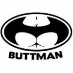 Buttman Funny Vinyl Decal Sticker | Cars Trucks Vans Walls Laptops Cups | Black | 5.5 inches | KCD915