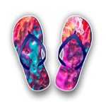 Flip Flop Sticker Graphic Vinyl Waterproof Decal for car Truck Laptop Custom Contour Cut (Kaliedscope)