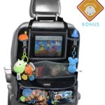 Alphabetz Deluxe Backseat Organizer & Protector with Baby-in-Car Sign, Black