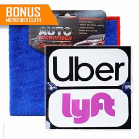 Rideshare – Uber Lyft Sign Decal | 2 Window Suction Cups | Removable ...