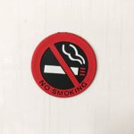 No Smoking Car Stickers Styling Allowed Round Red Logo Sign Vinyl Sticke