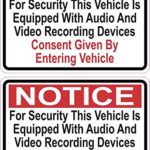 [2X] 3.5×2.5 Audio and Video Recording Consent Stickers
