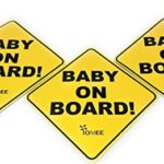 “Baby On Board” Sign Magnet for Car – Highly Reflective Safety Design – Easily Seen, Weatherproof & Durable – 3 PCS by IOMEE