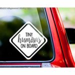 A Good Decals USA Tiny Humans on Board Vinyl Decal Sticker 6″ x 6″ Baby Infant Car Sign Plural – GF78